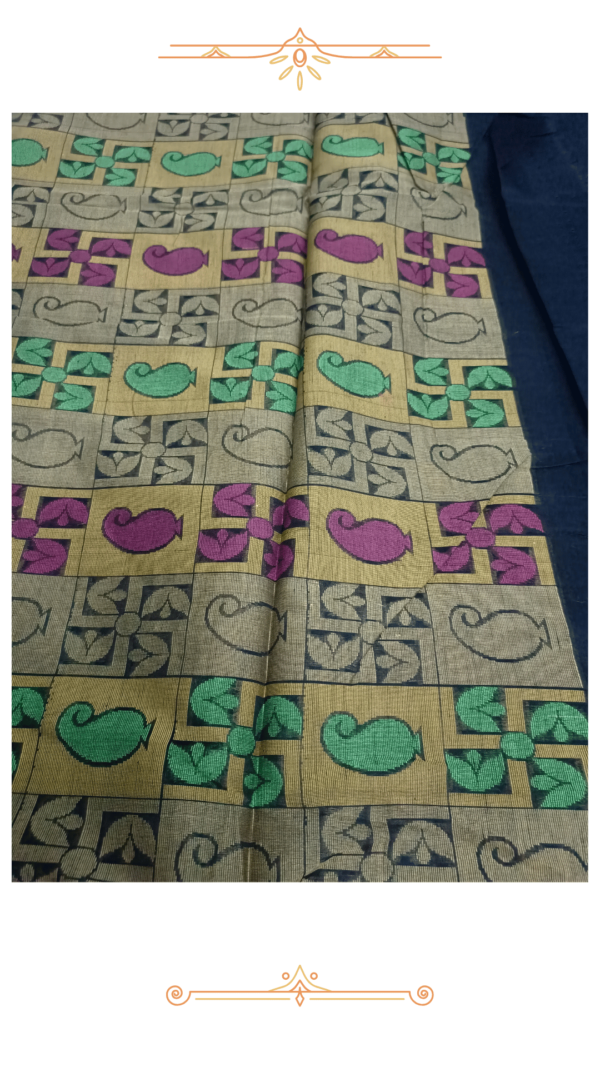 Close-up of Banarasi Silk Saree’s Zari Work & Border