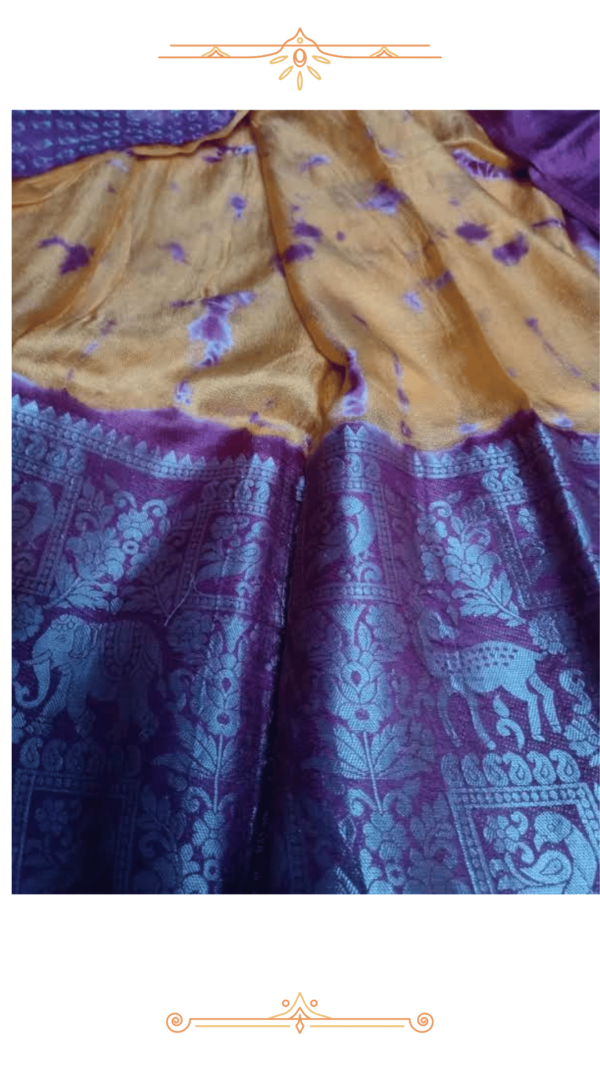 Yellow & Red Banarasi Silk Saree – Premium Elegance & Luxury - Image 4