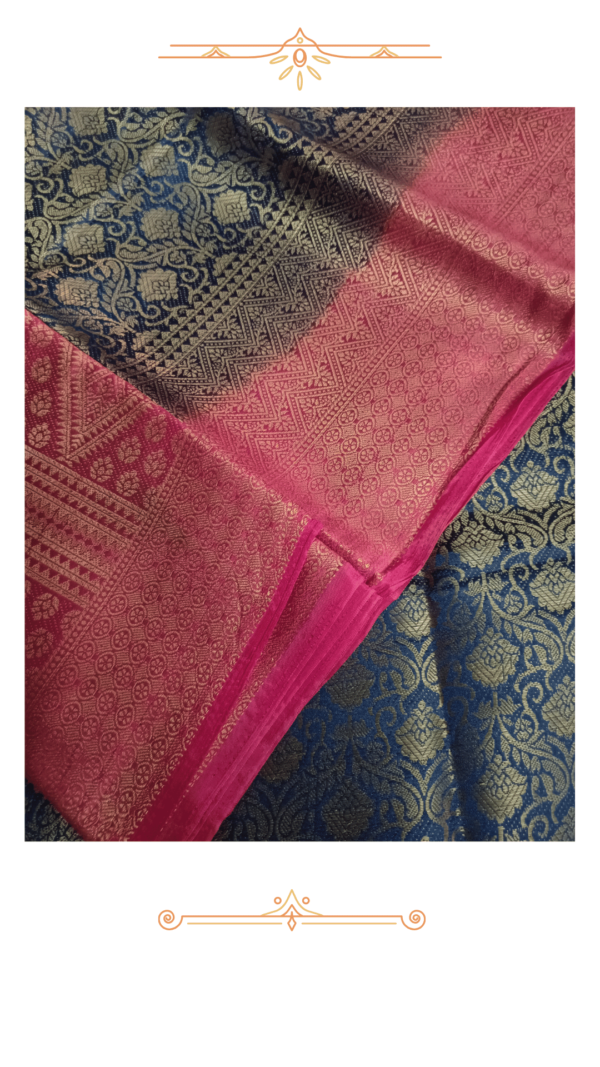 "Banarasi Saree Pallu – Traditional Weaving & Zari Work"