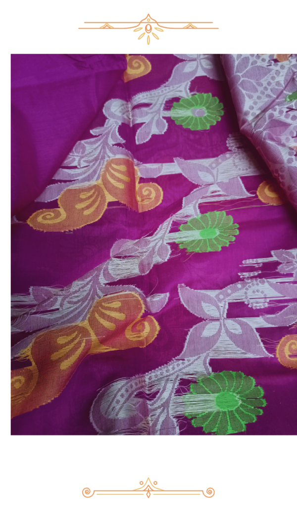 🌟 Pink Banarasi Silk Saree – Handwoven Luxury & Elegance - Image 3