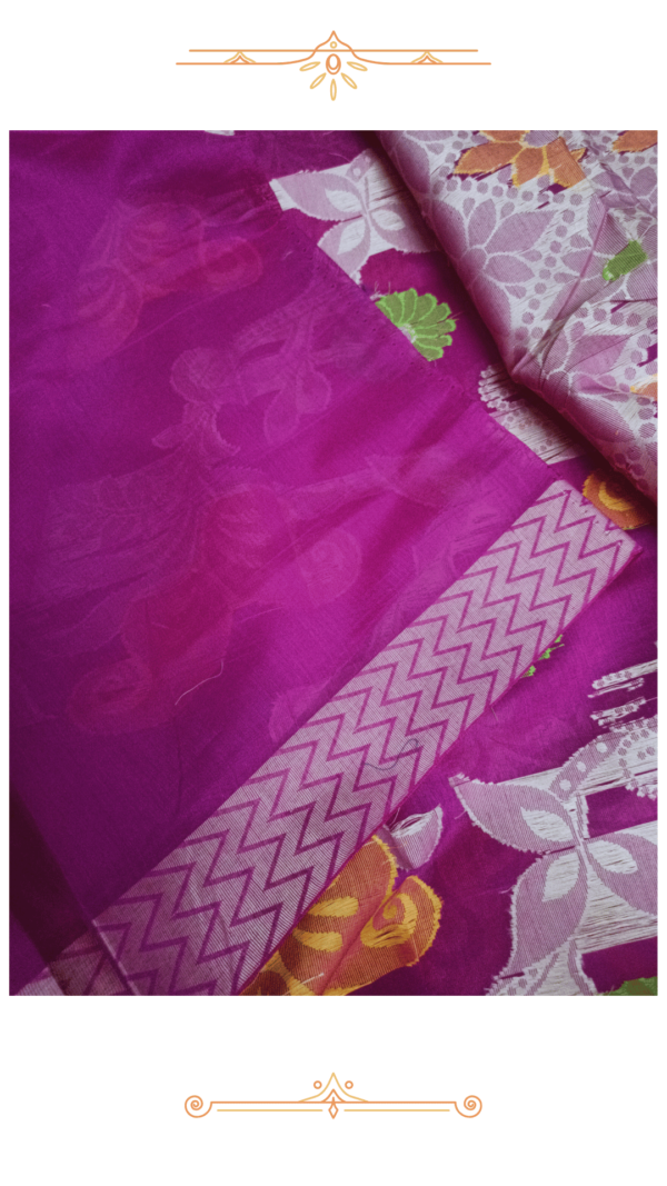 Border on Pink Banarasi Silk Saree