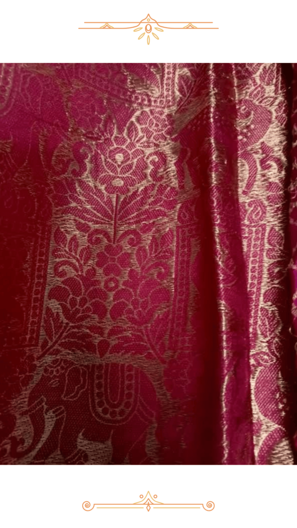 Yellow & Red Banarasi Silk Saree – Premium Elegance & Luxury - Image 7