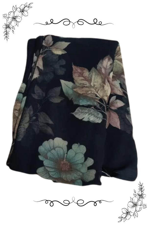 Black Floral Punam Saree Front