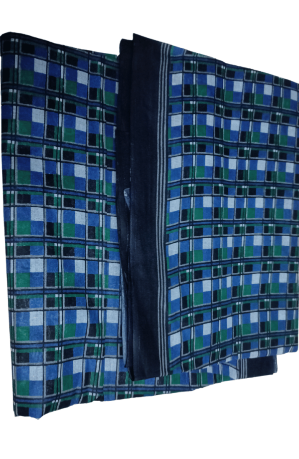 Blue Cotton Saree – Soft & Stylish Cotton Wear - Image 3