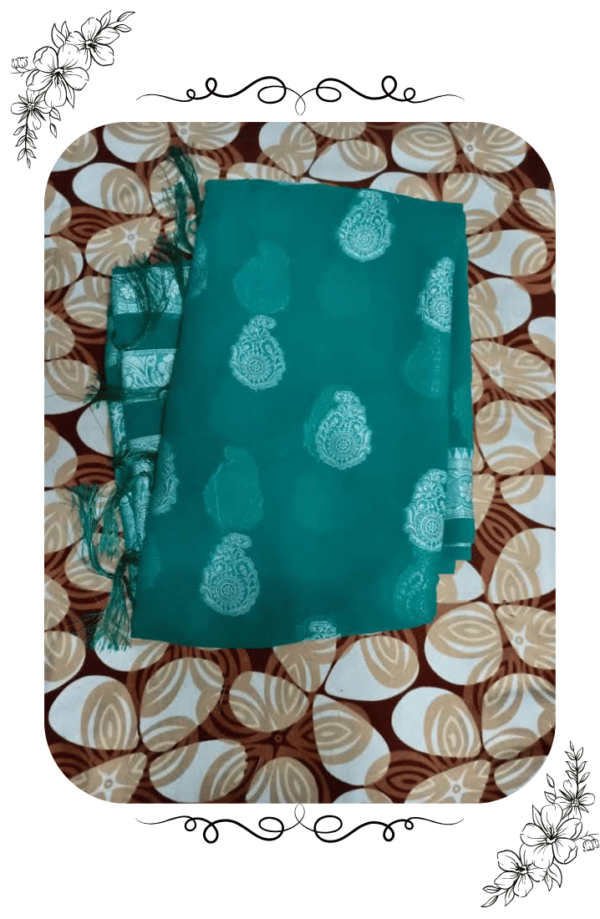 Back View of Green Fancy Designer Saree