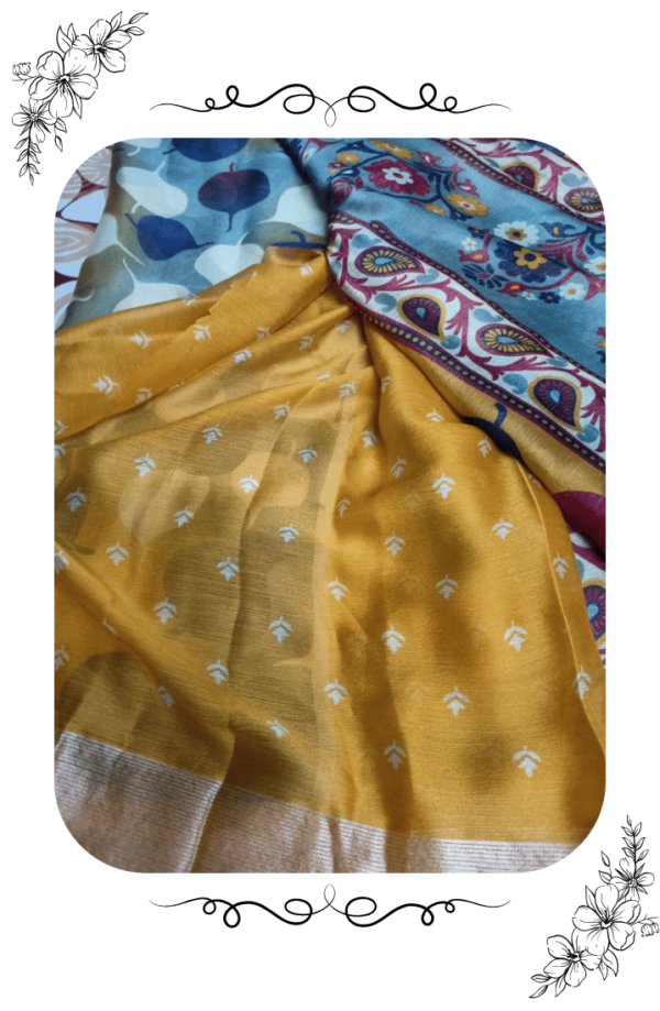 Close-up of Fancy Saree Border Design