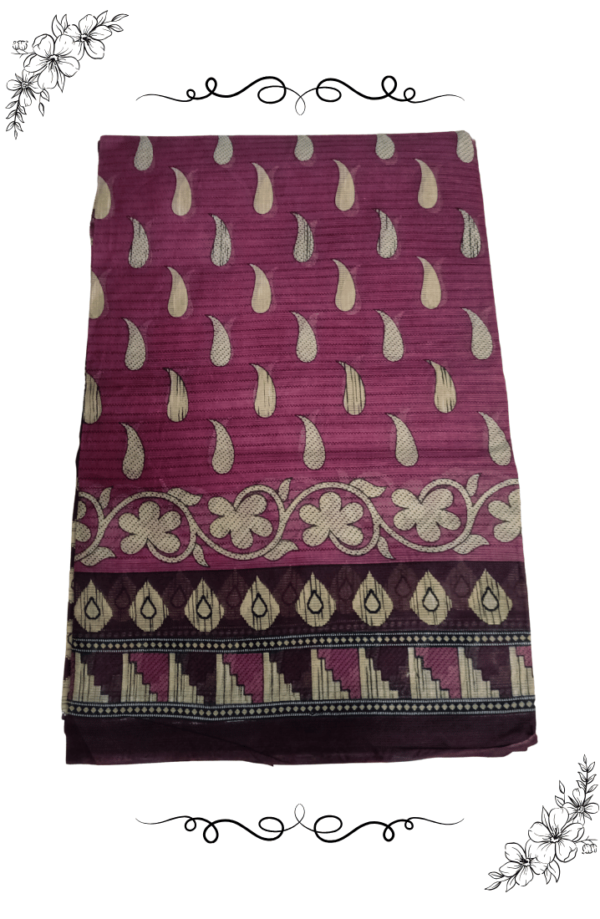 Maroon Cotton Saree – Soft & Stylish Designer Wear