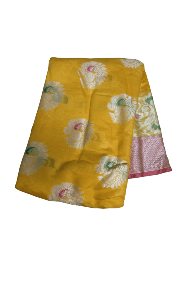 Banarasi Yellow Sarees – Best Premium  Collection - Image 2