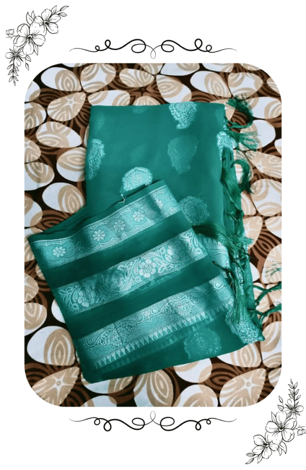 Green Fancy Saree – Premium Designer Wear for All Occasions - Image 4