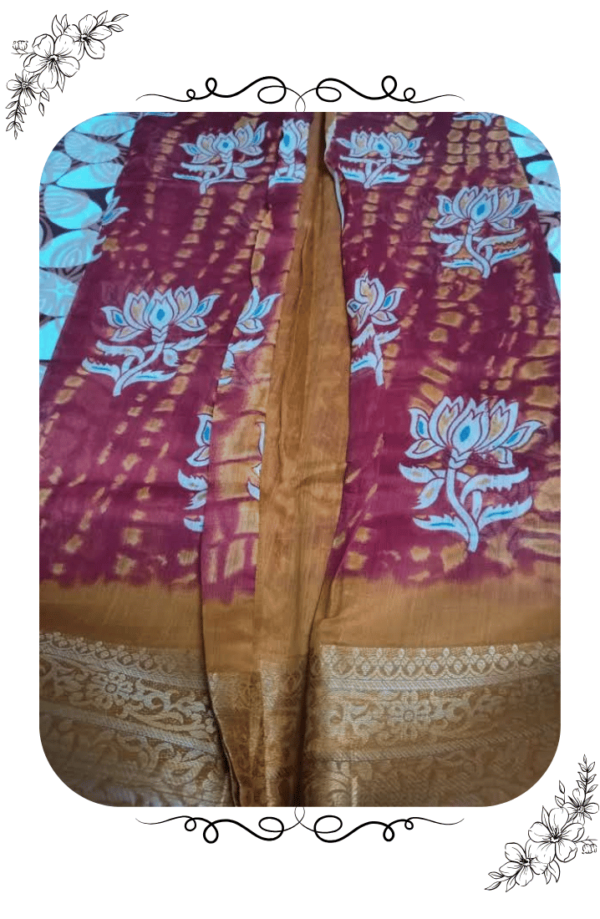 Soft red silk fabric inner view