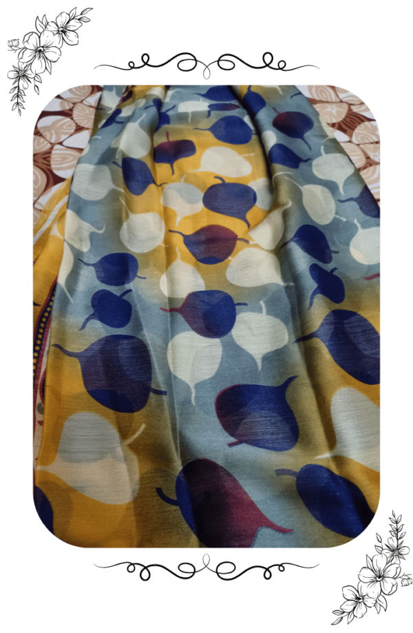 Close-Up of Fancy Saree Designer Pattern