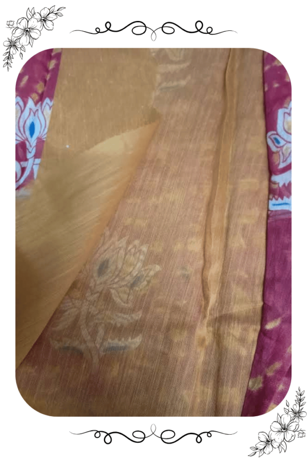 Red silk saree blouse with gold accents