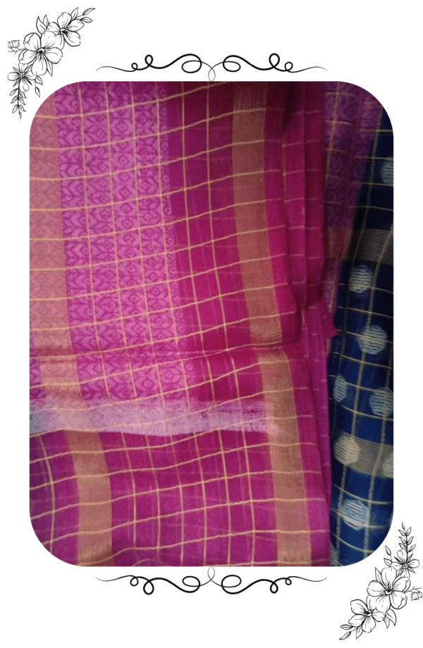 Designer border of fancy blue saree with intricate work
