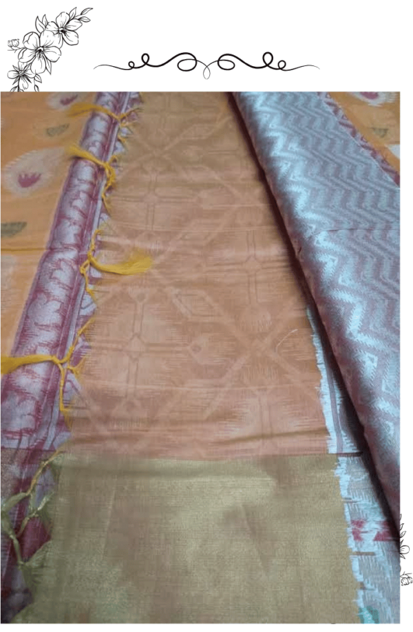 Intricate motif design on Banarasi saree