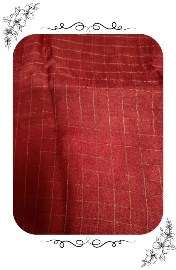 Alt Text: Close view of blouse fabric included with georgette saree